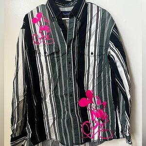 Upcycled Mickey Mouse Button Down